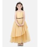 Toy Balloon Kids Net Fit And Flare Dress For Girls ( Pack of 1 , Gold )