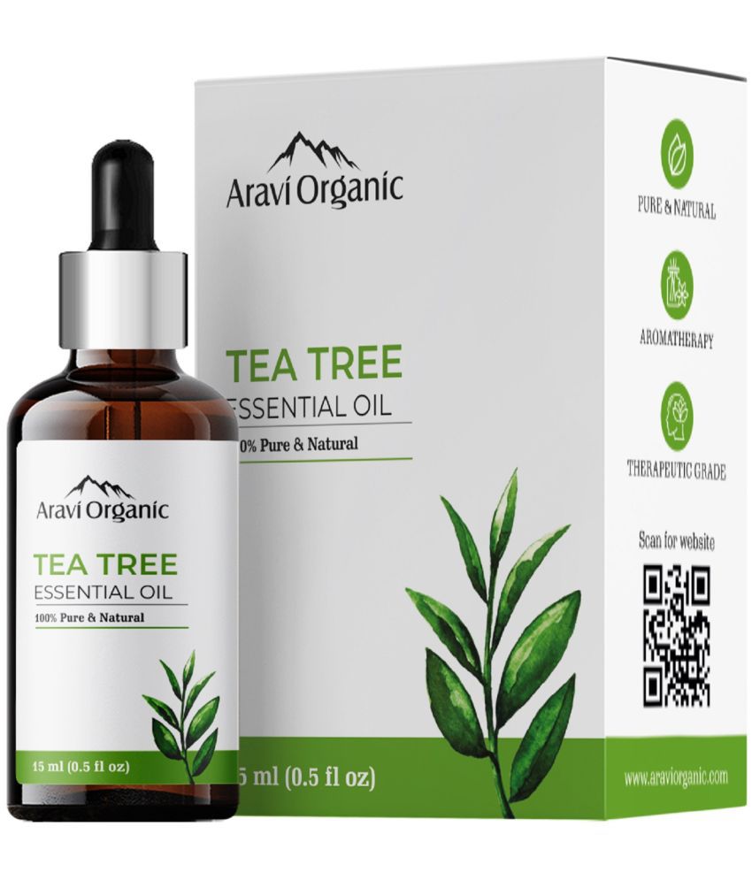     			Aravi Organic Pure Tea Tree Essential Oil Reduce Acne, Healthy Hair & Purify Skin 15ml