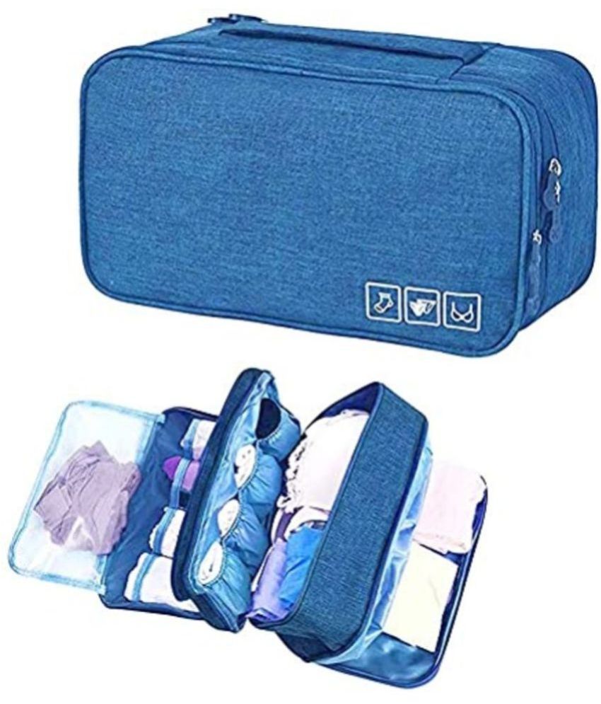     			House Of Quirk Blue Toiletry Kits