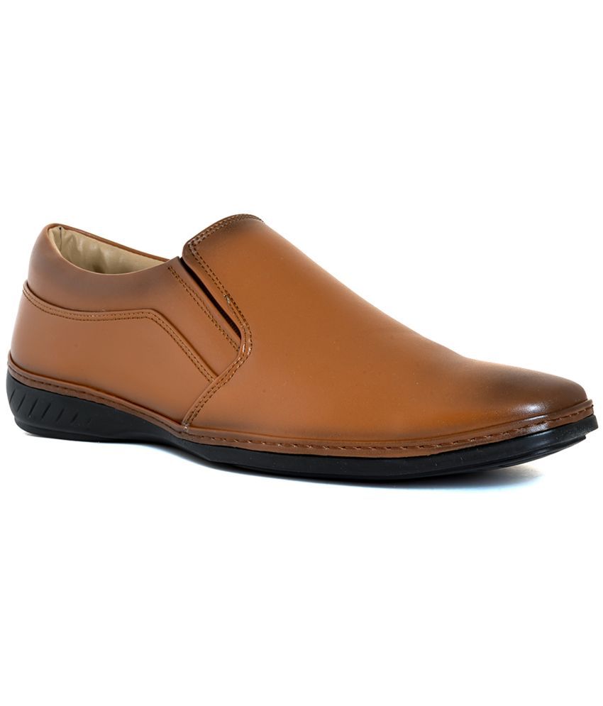     			KHADIM Brown Men's Slip On Formal Shoes