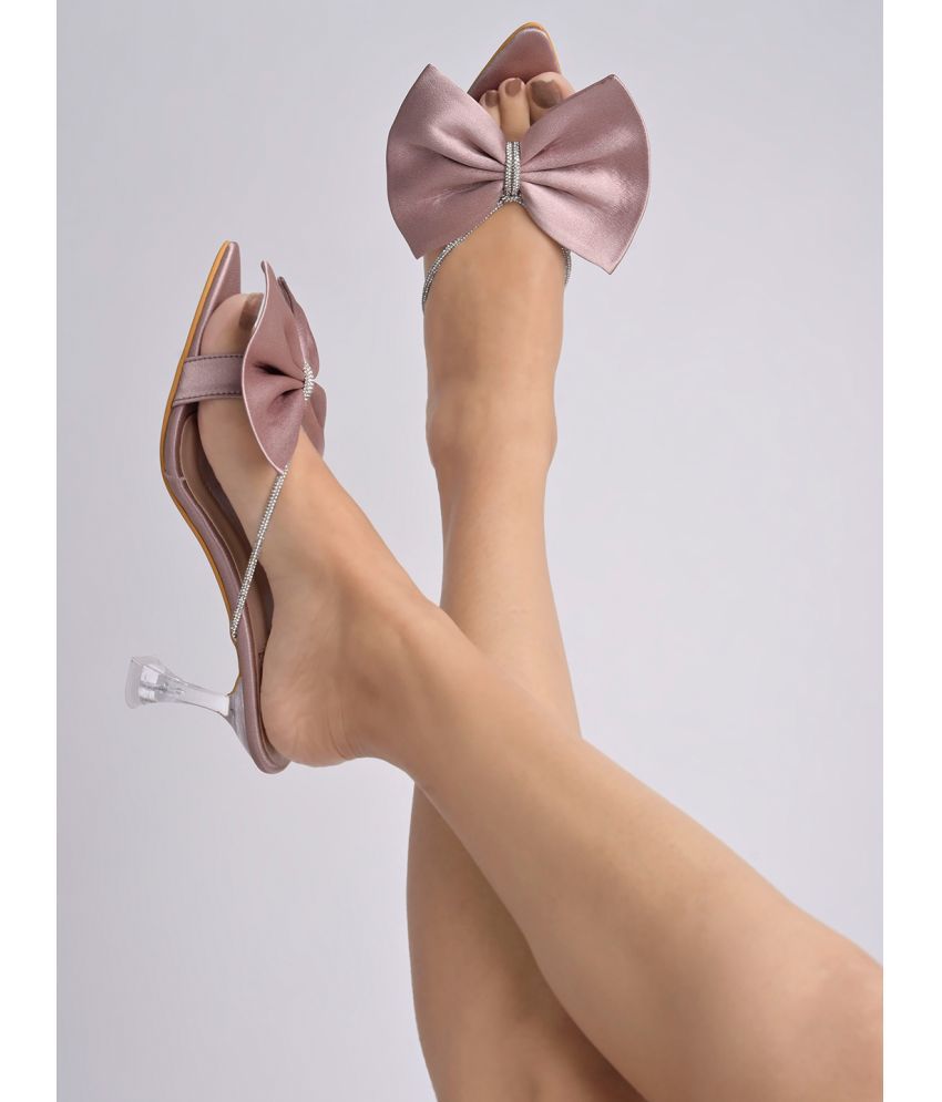     			Shoetopia Mauve Women's Peep Toes Heels