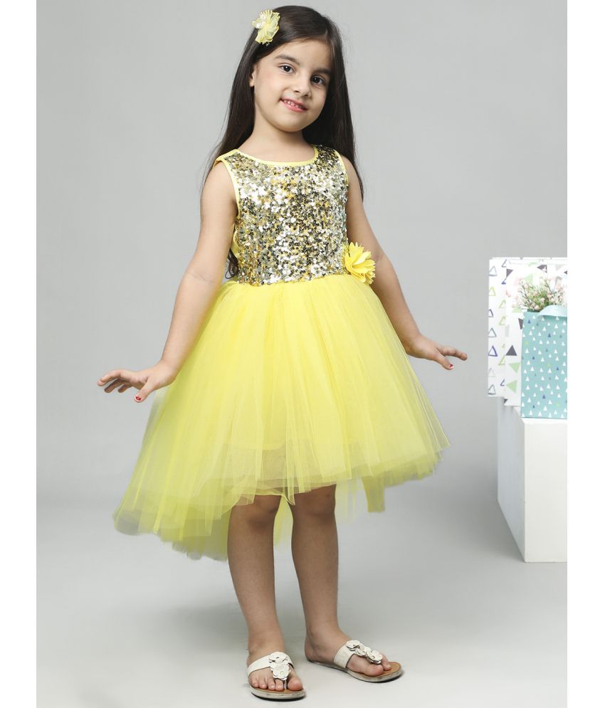     			Toy Balloon Kids Yellow Net Girls Frock ( Pack of 1 )