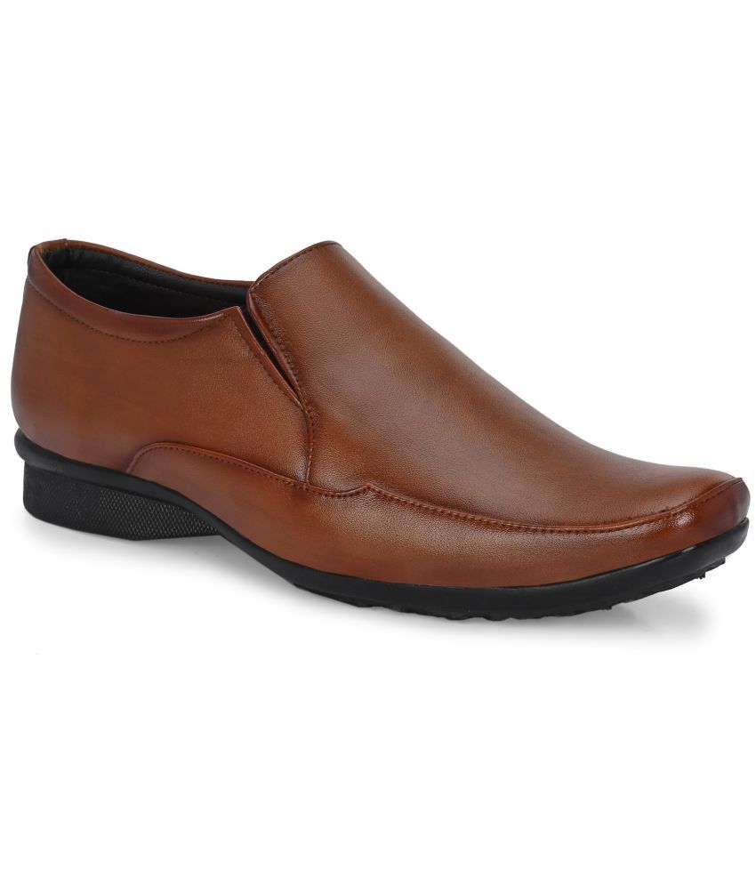     			Bucik Tan Men's Slip On Formal Shoes