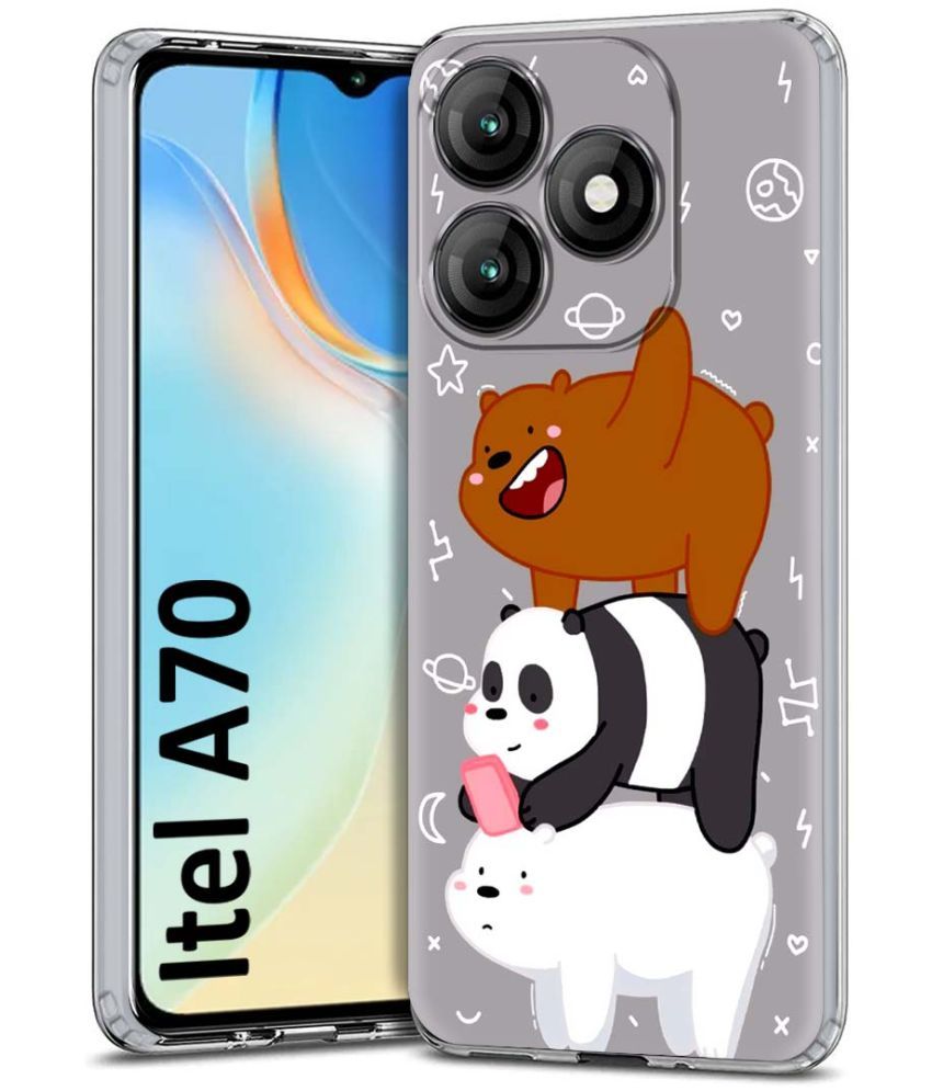     			Fashionury Multicolor Printed Back Cover Silicon Compatible For Itel A70 ( Pack of 1 )