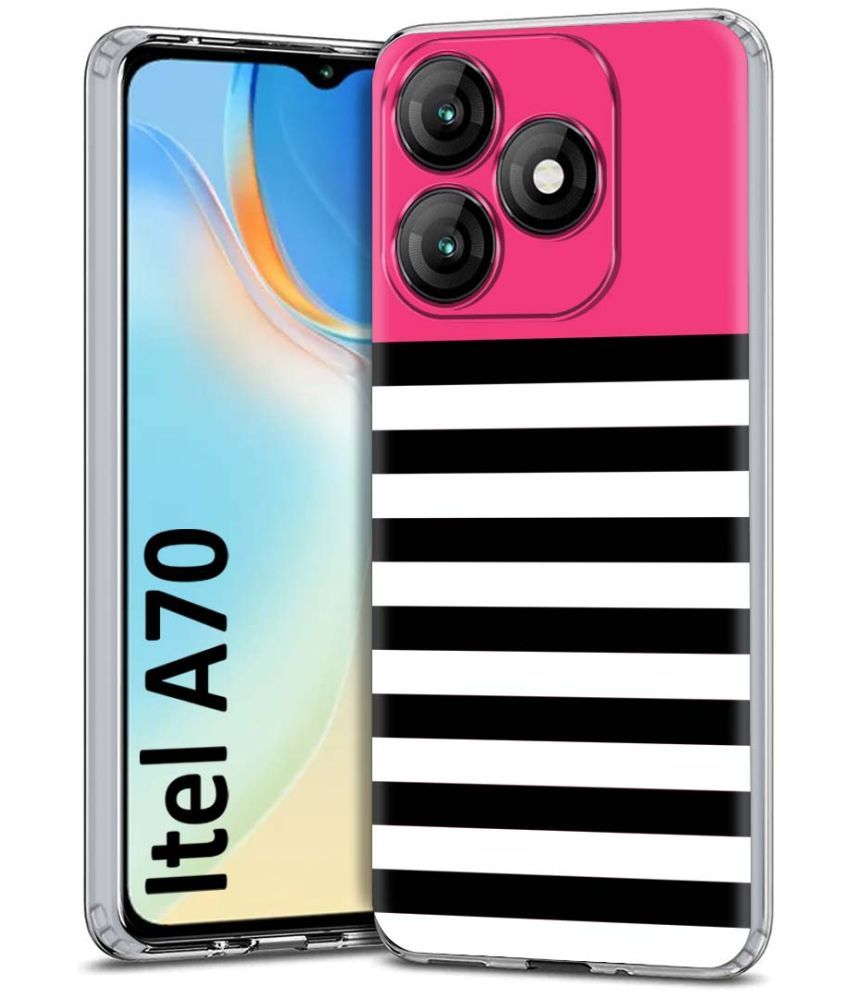     			Fashionury Multicolor Printed Back Cover Silicon Compatible For Itel A70 ( Pack of 1 )