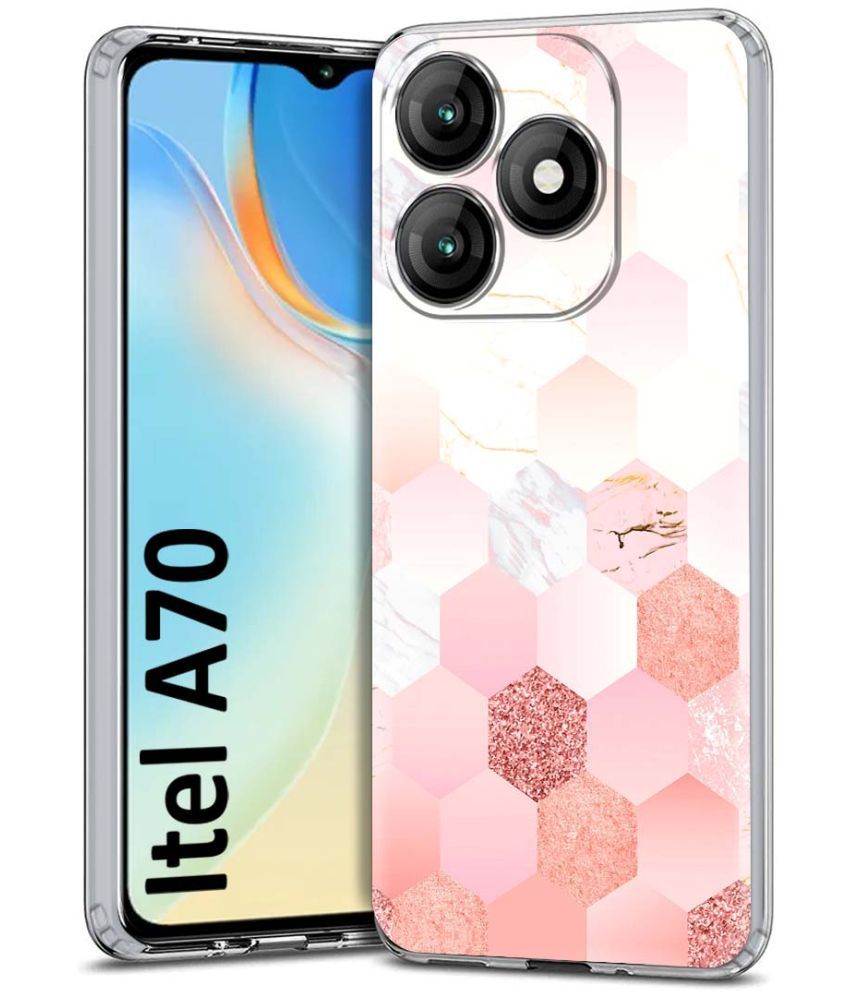     			Fashionury Multicolor Printed Back Cover Silicon Compatible For Itel A70 ( Pack of 1 )