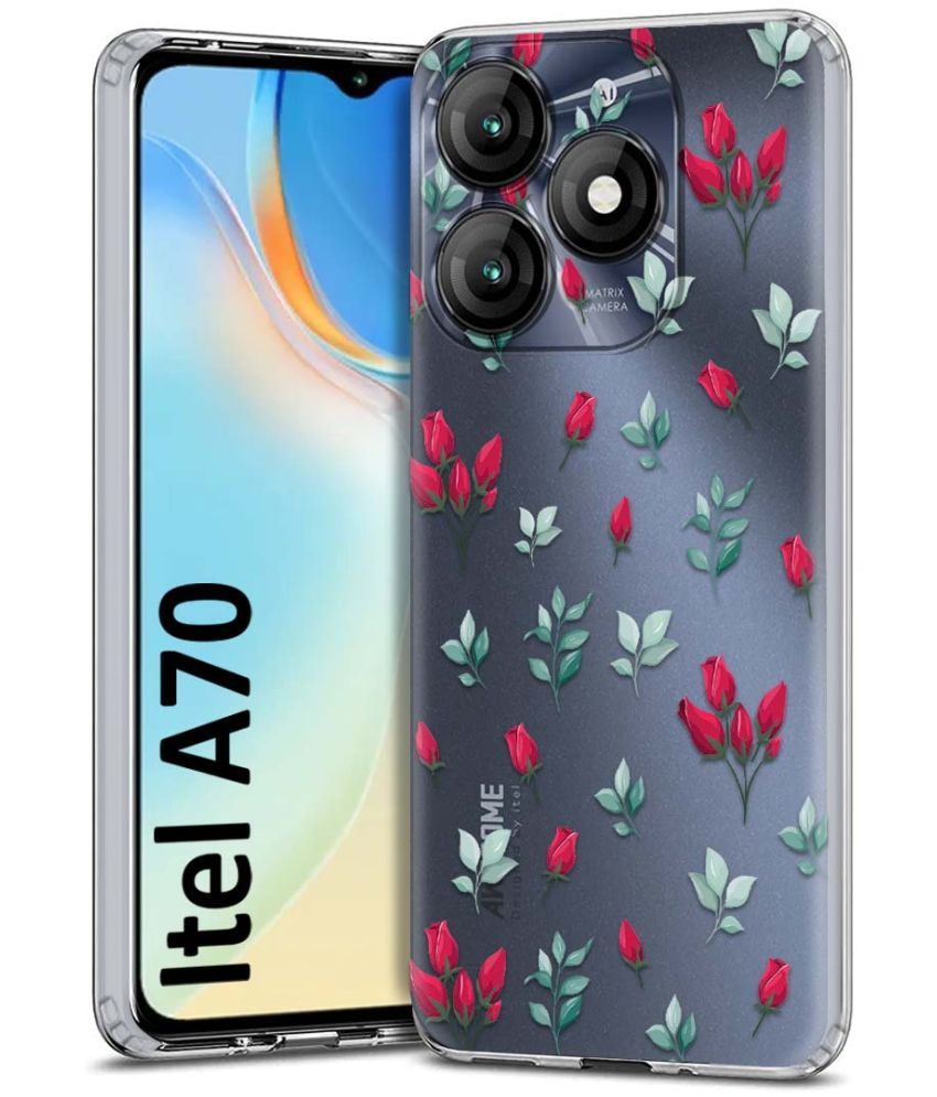     			Fashionury Multicolor Printed Back Cover Silicon Compatible For Itel A70 ( Pack of 1 )