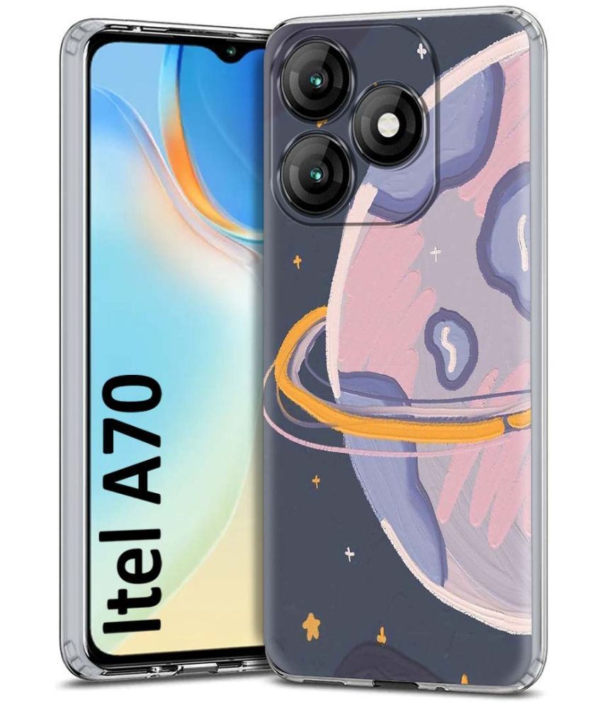     			Fashionury Multicolor Printed Back Cover Silicon Compatible For Itel A70 ( Pack of 1 )