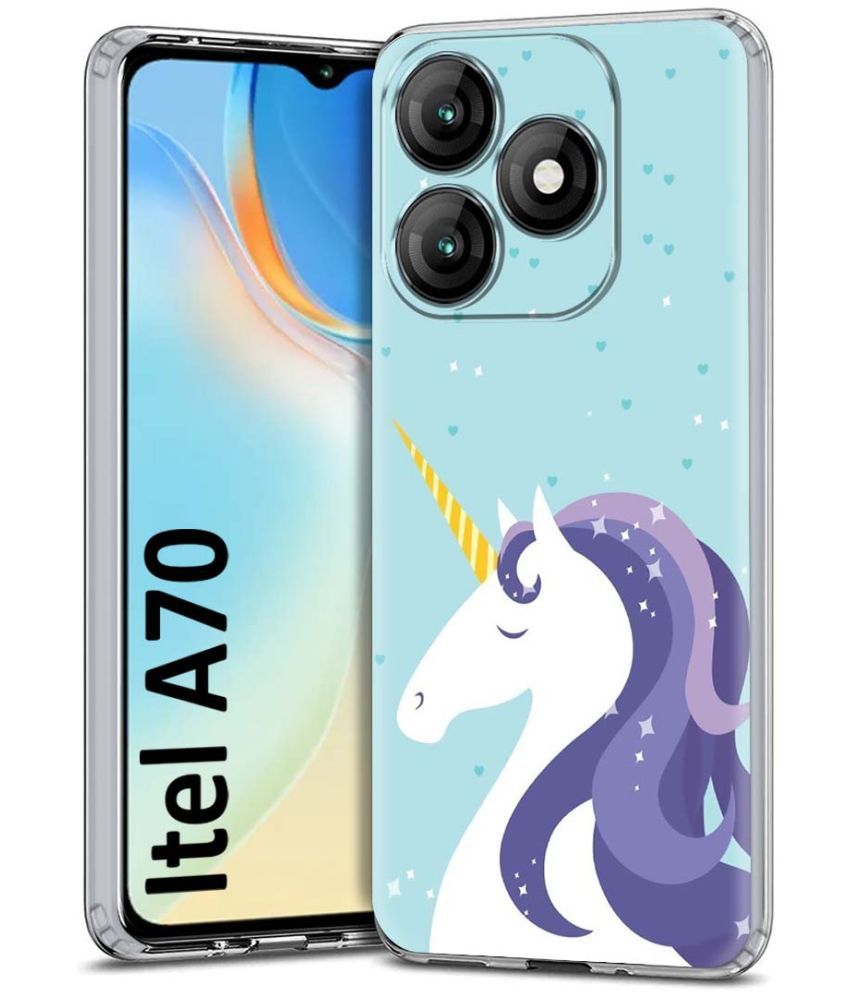     			Fashionury Multicolor Printed Back Cover Silicon Compatible For Itel A70 ( Pack of 1 )