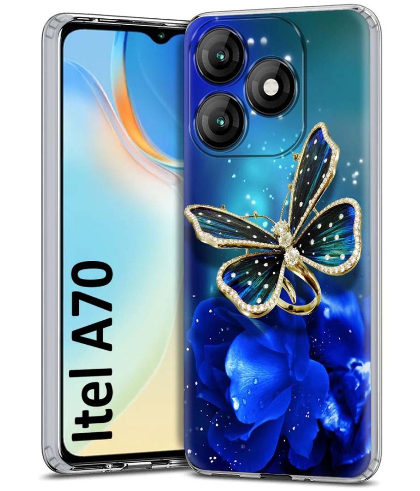     			Fashionury Multicolor Printed Back Cover Silicon Compatible For Itel A70 ( Pack of 1 )