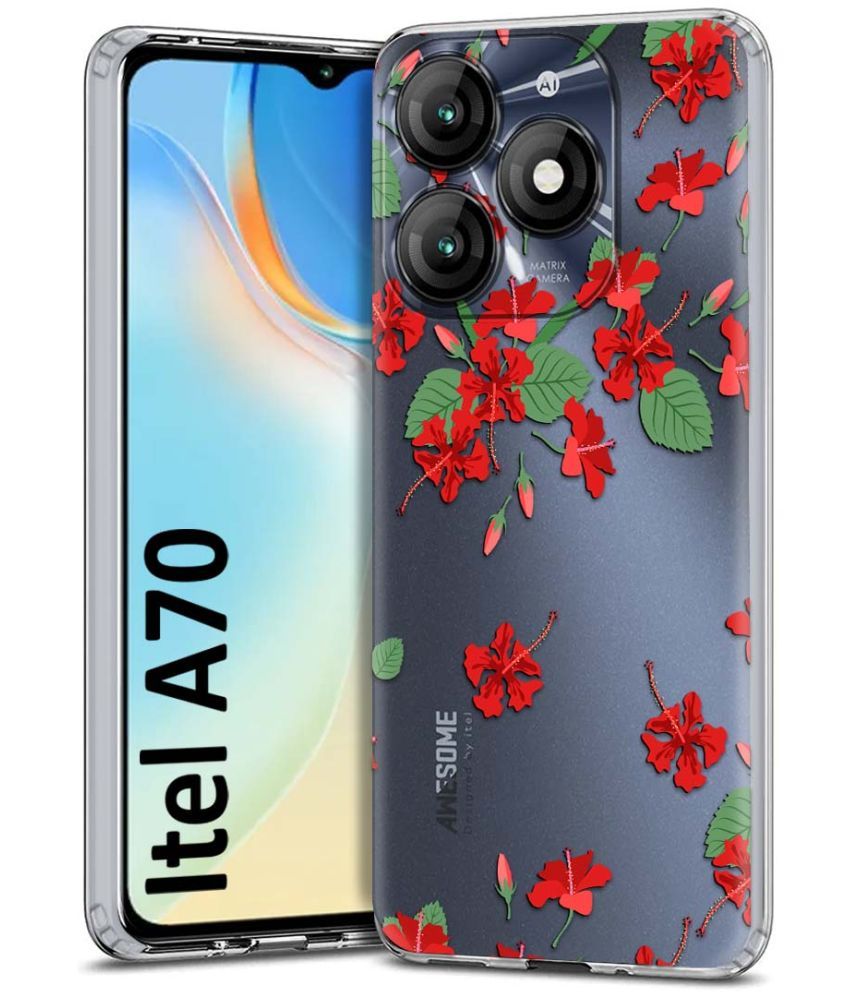     			Fashionury Multicolor Printed Back Cover Silicon Compatible For Itel A70 ( Pack of 1 )