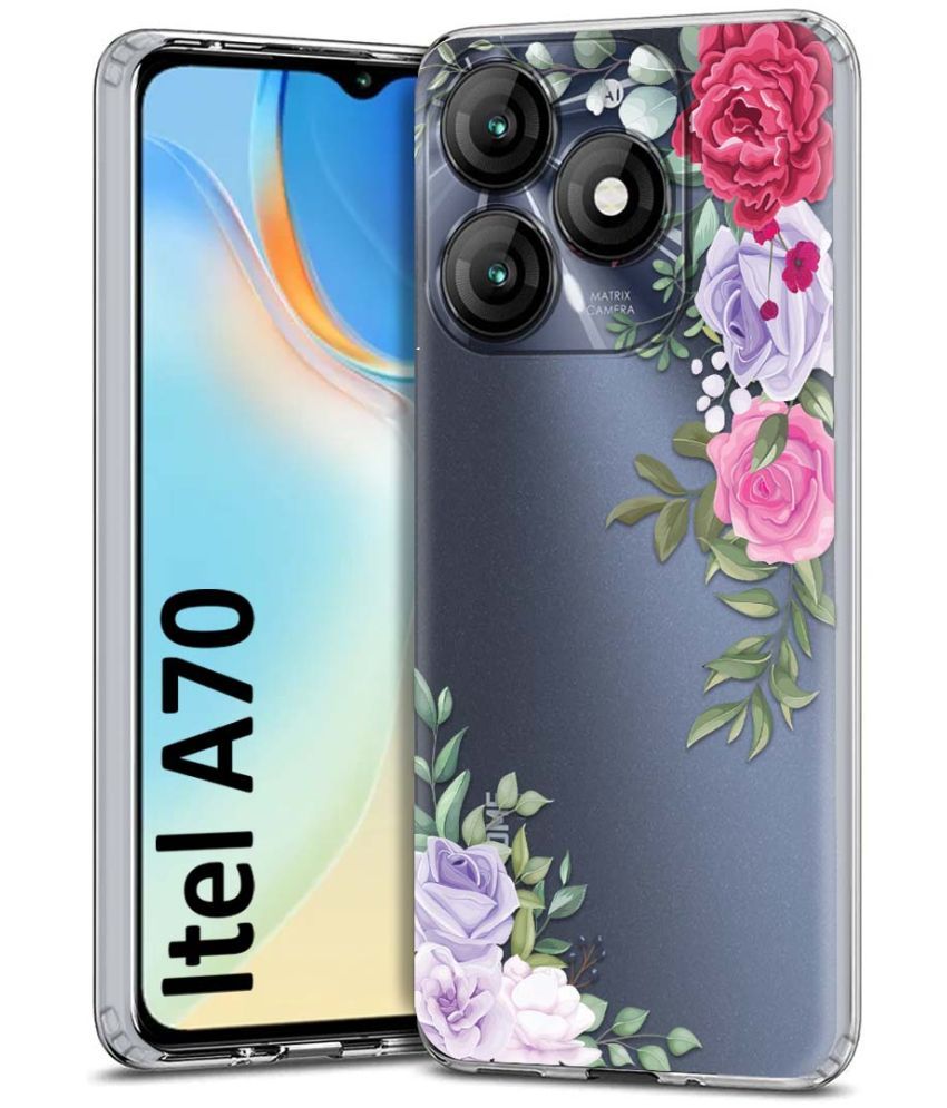     			Fashionury Multicolor Printed Back Cover Silicon Compatible For Itel A70 ( Pack of 1 )