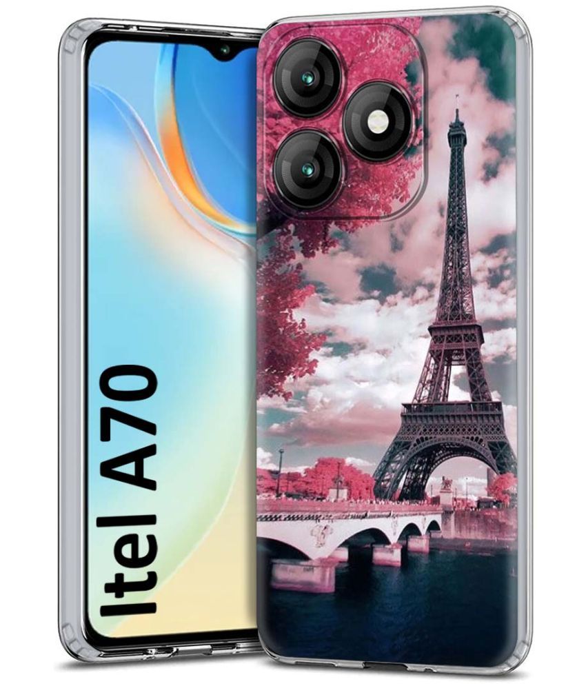     			Fashionury Multicolor Printed Back Cover Silicon Compatible For Itel A70 ( Pack of 1 )