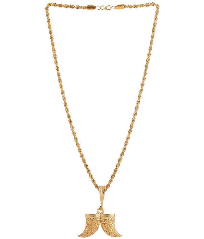     			MGSV Gold Plated Brass Chain with Pendant ( Pack of 1 )