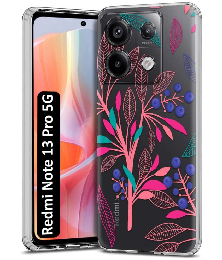     			NBOX Multicolor Printed Back Cover Silicon Compatible For Redmi Note 13 Pro 5G ( Pack of 1 )