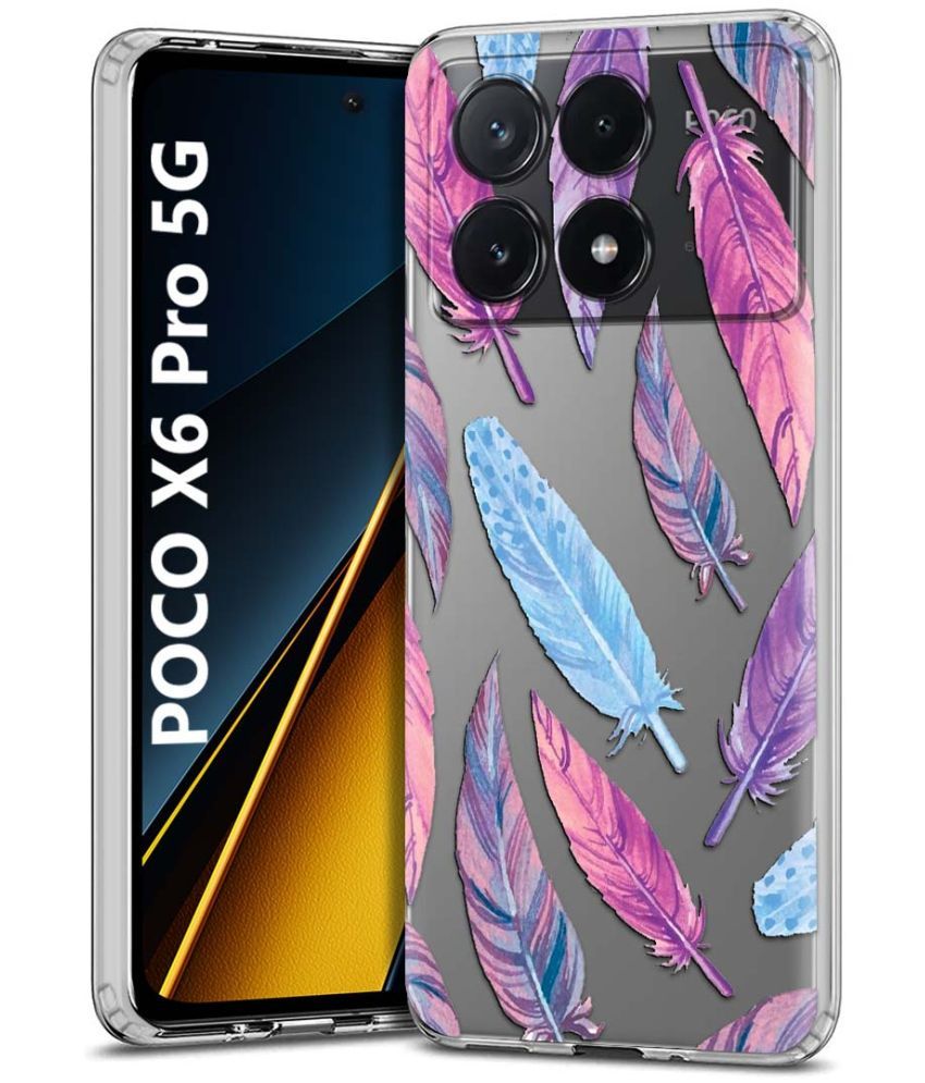     			NBOX Multicolor Printed Back Cover Silicon Compatible For POCO X6 Pro 5G ( Pack of 1 )