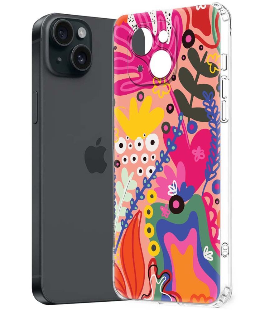     			NBOX Multicolor Printed Back Cover Silicon Compatible For Apple iPhone 15 Plus ( Pack of 1 )