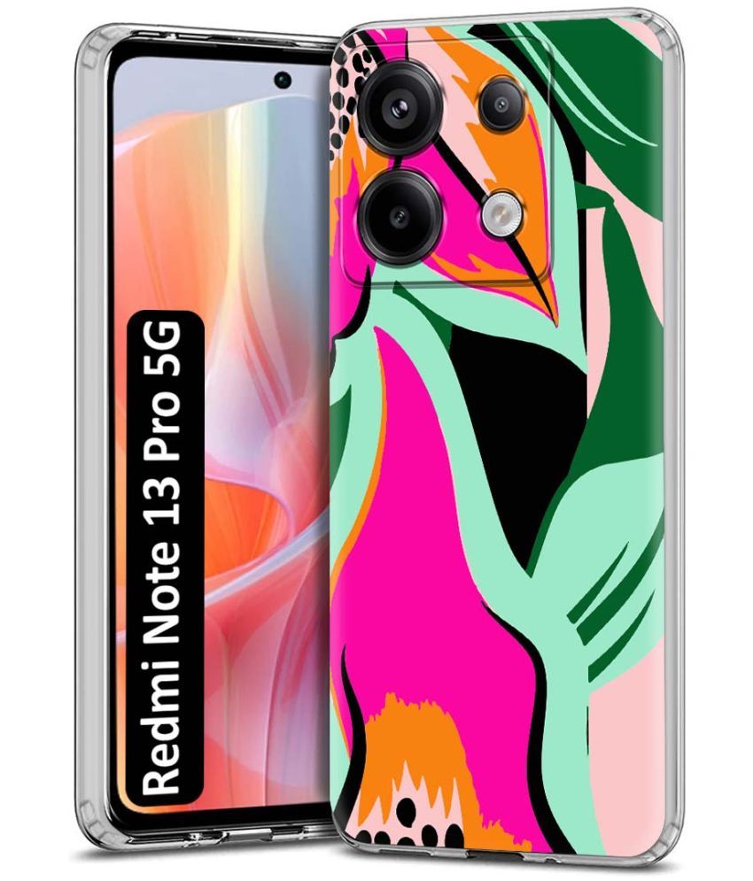     			NBOX Multicolor Printed Back Cover Silicon Compatible For Redmi Note 13 Pro 5G ( Pack of 1 )