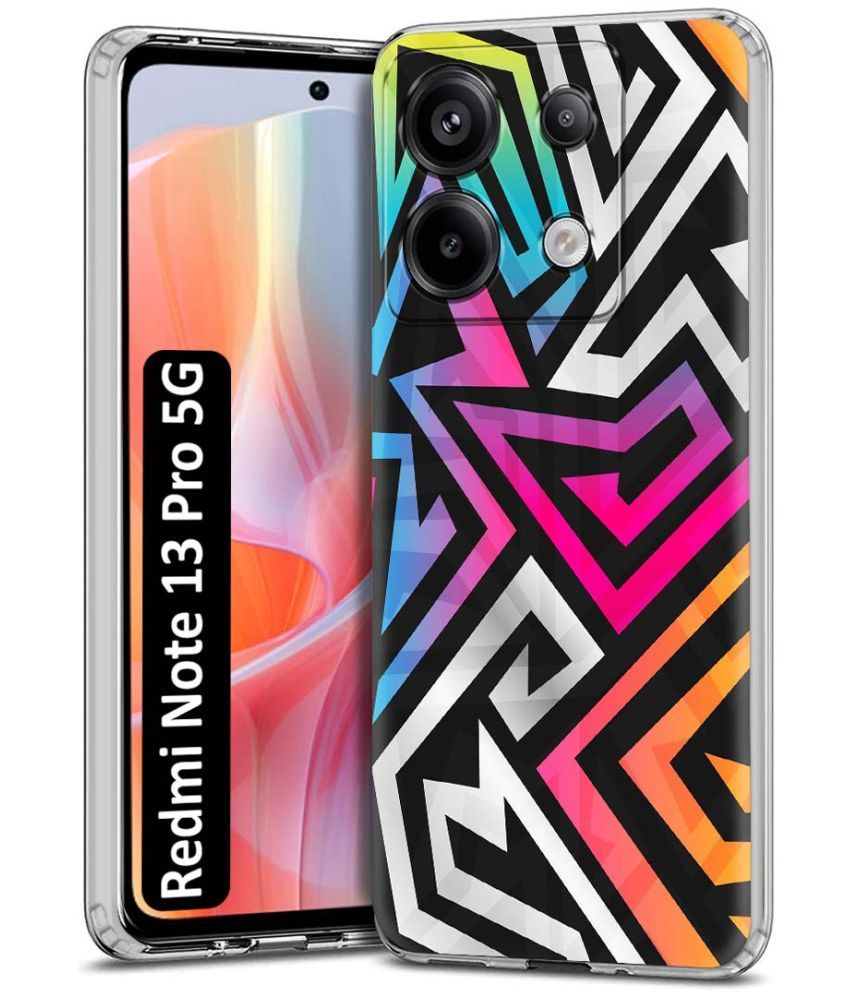     			NBOX Multicolor Printed Back Cover Silicon Compatible For Redmi Note 13 Pro 5G ( Pack of 1 )