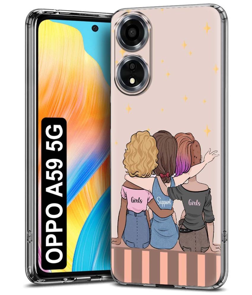     			NBOX Multicolor Printed Back Cover Silicon Compatible For Oppo A59 5G ( Pack of 1 )