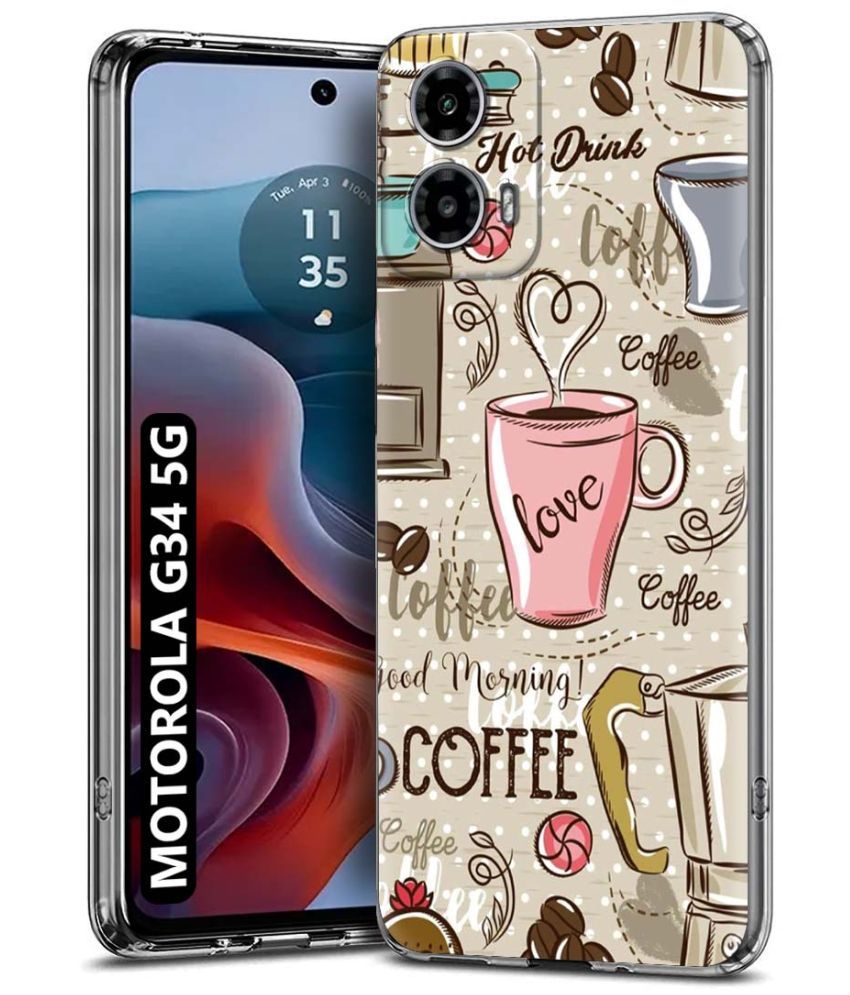     			NBOX Multicolor Printed Back Cover Silicon Compatible For MOTOROLA G34 5G ( Pack of 1 )