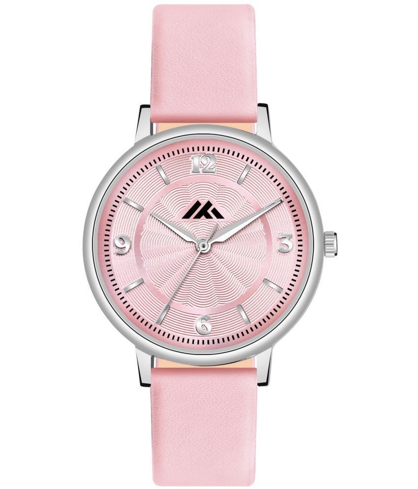     			Newman Pink Leather Analog Womens Watch