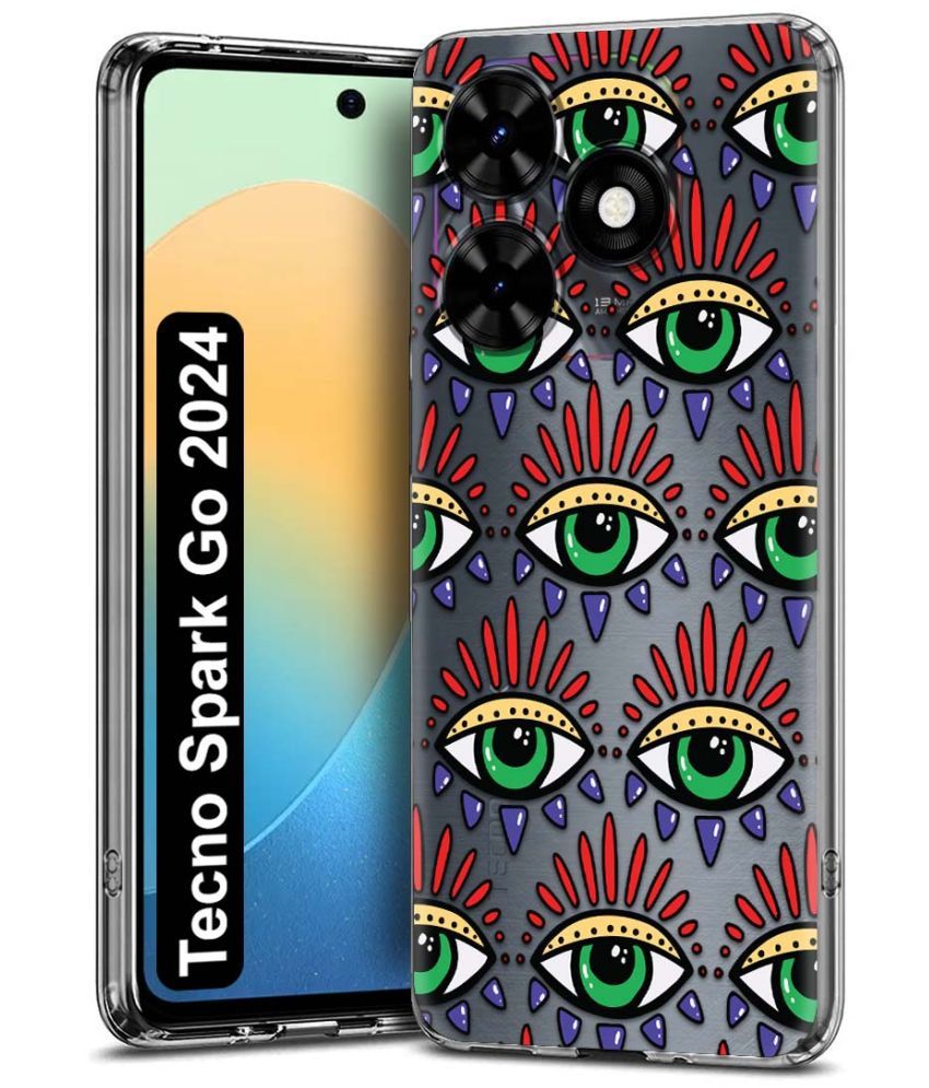     			Fashionury Multicolor Printed Back Cover Silicon Compatible For Tecno Spark Go 2024 ( Pack of 1 )