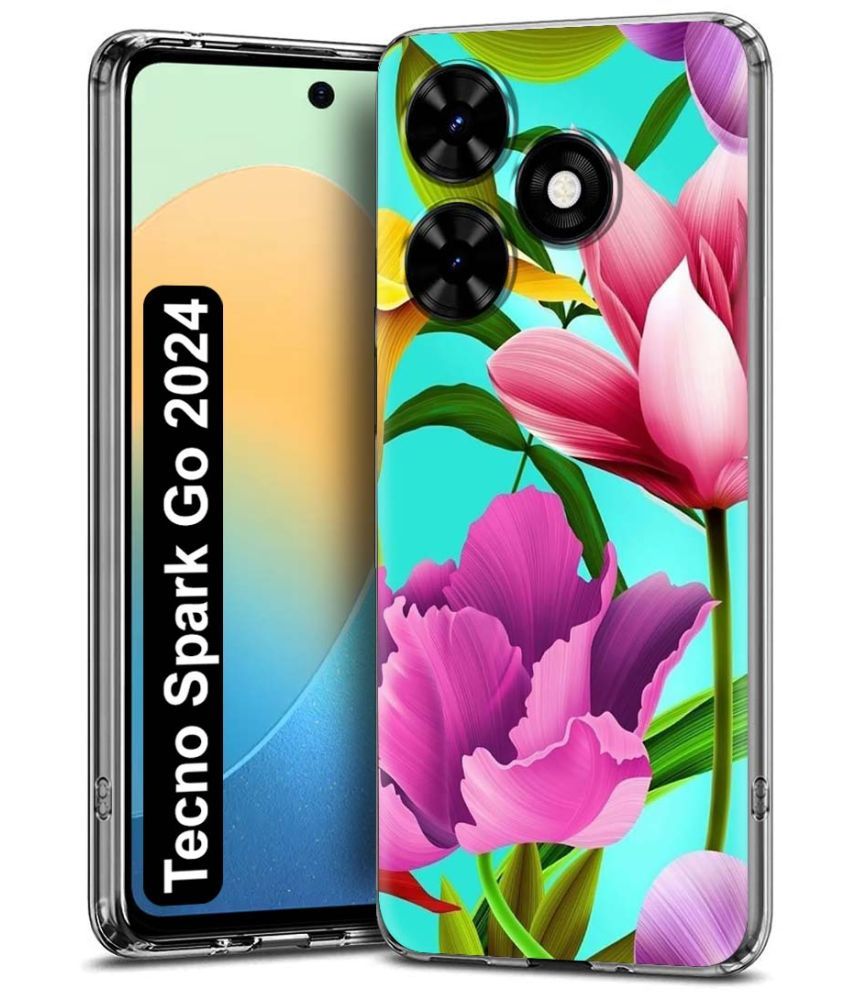     			Fashionury Multicolor Printed Back Cover Silicon Compatible For Tecno Spark Go 2024 ( Pack of 1 )