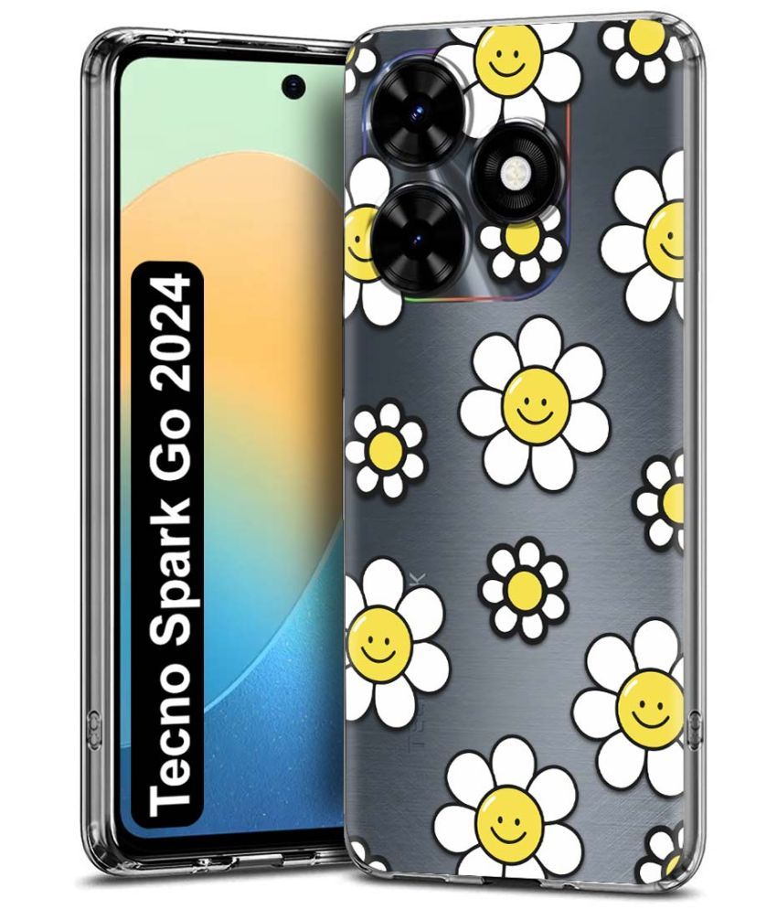     			Fashionury Multicolor Printed Back Cover Silicon Compatible For Tecno Spark Go 2024 ( Pack of 1 )