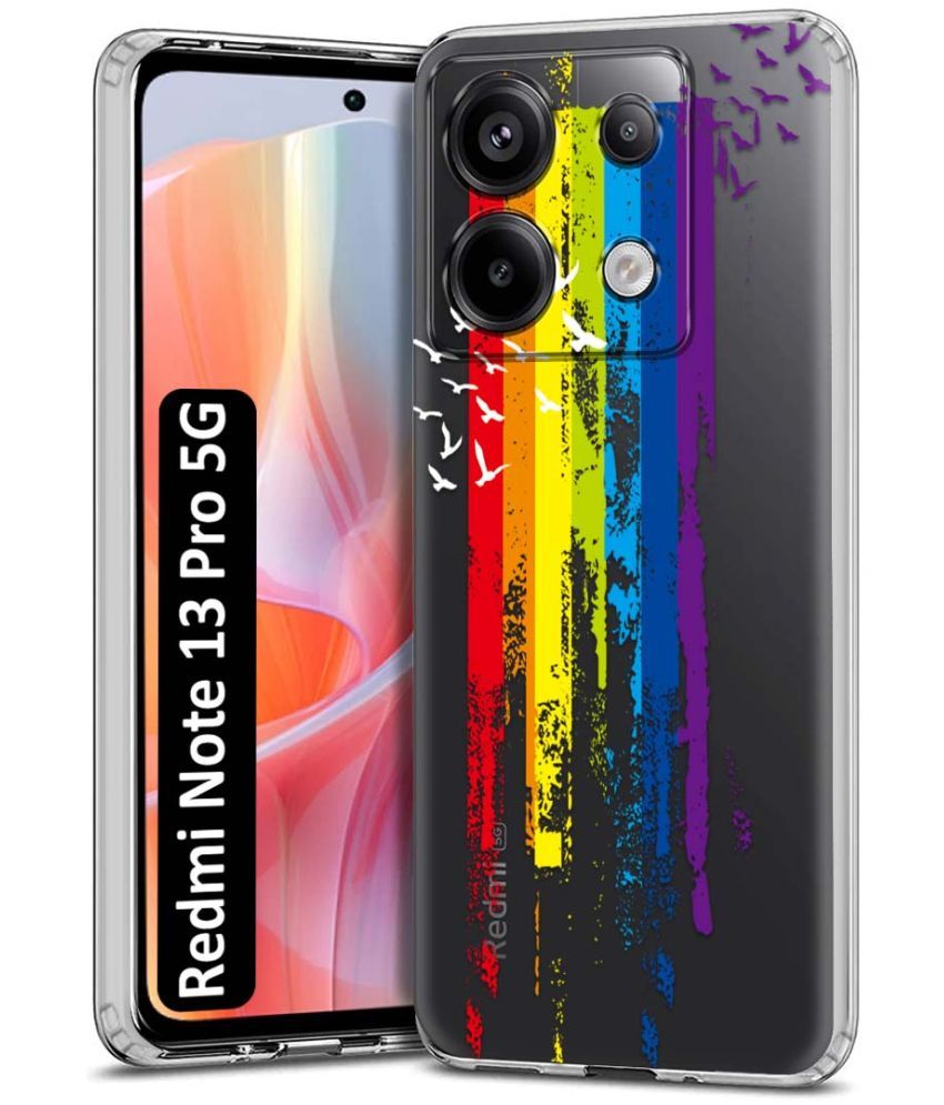     			Fashionury Multicolor Printed Back Cover Silicon Compatible For Redmi Note 13 Pro 5G ( Pack of 1 )