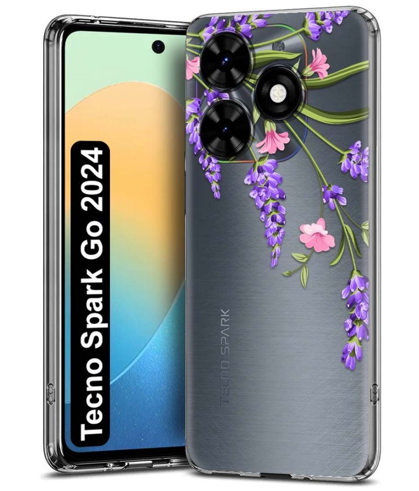     			Fashionury Multicolor Printed Back Cover Silicon Compatible For Tecno Spark Go 2024 ( Pack of 1 )