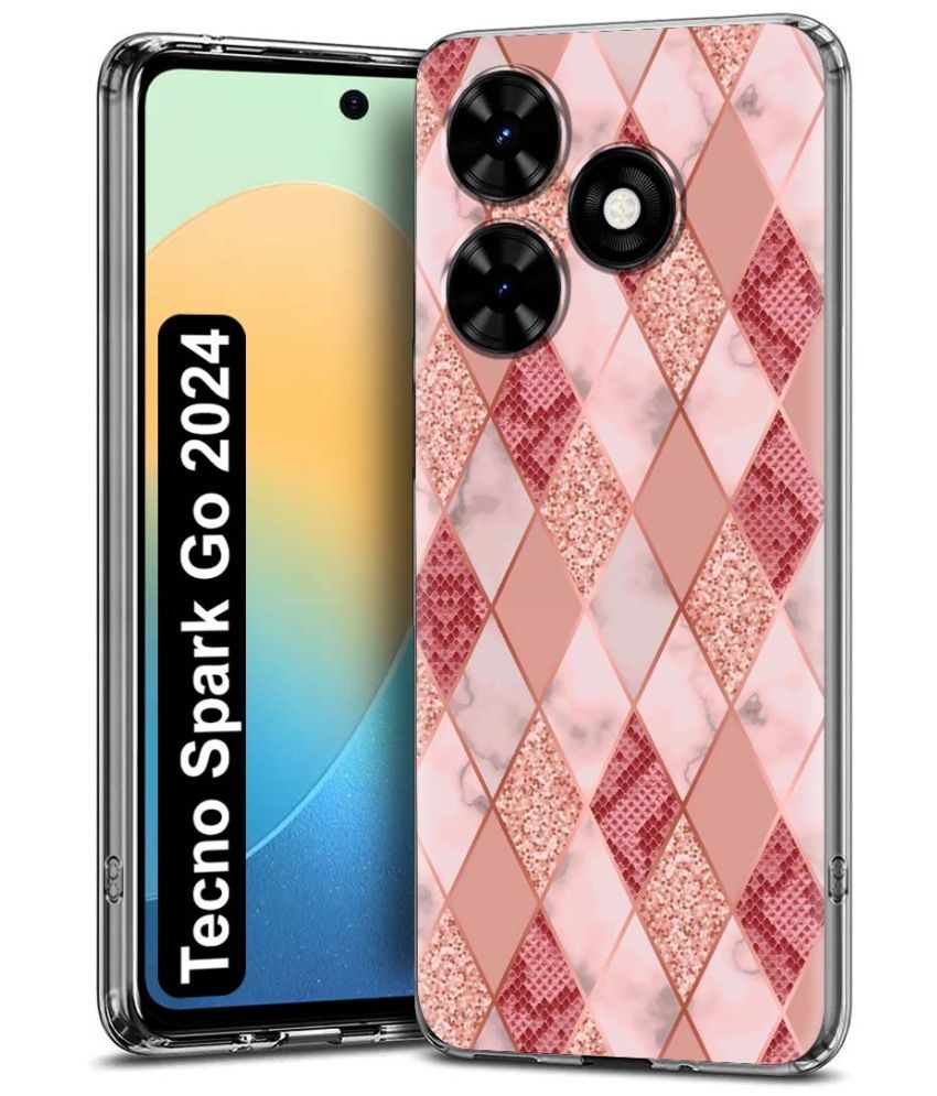     			Fashionury Multicolor Printed Back Cover Silicon Compatible For Tecno Spark Go 2024 ( Pack of 1 )