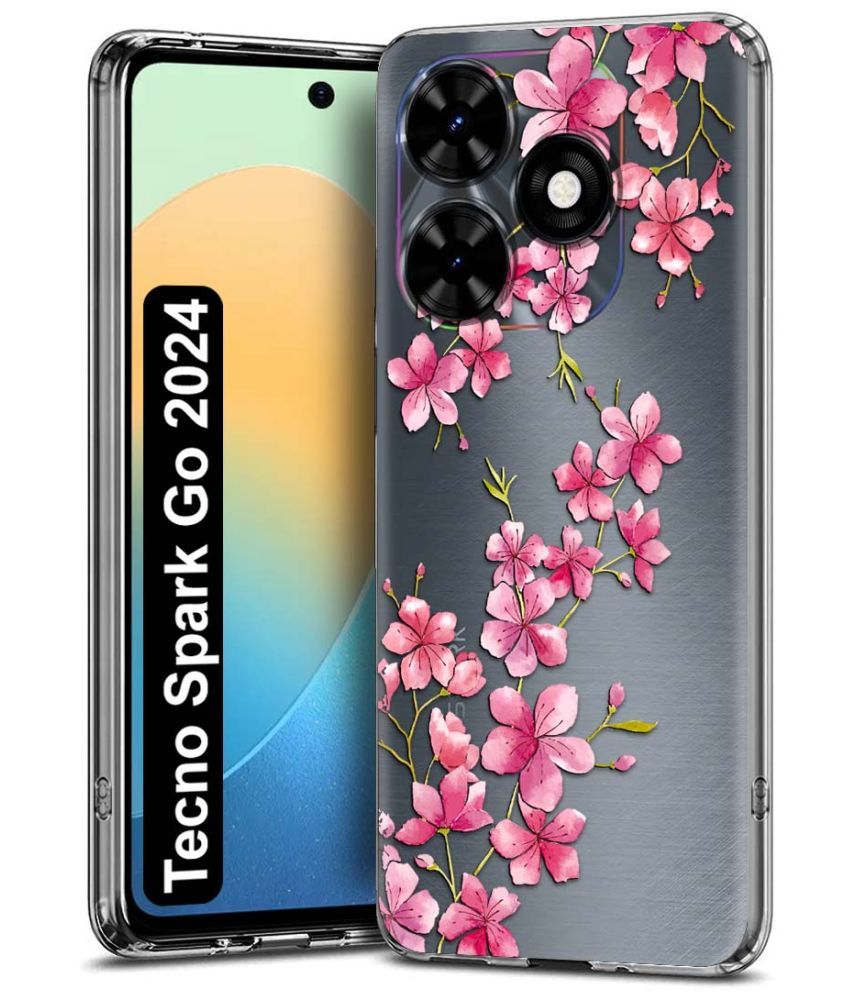     			Fashionury Multicolor Printed Back Cover Silicon Compatible For Tecno Spark Go 2024 ( Pack of 1 )