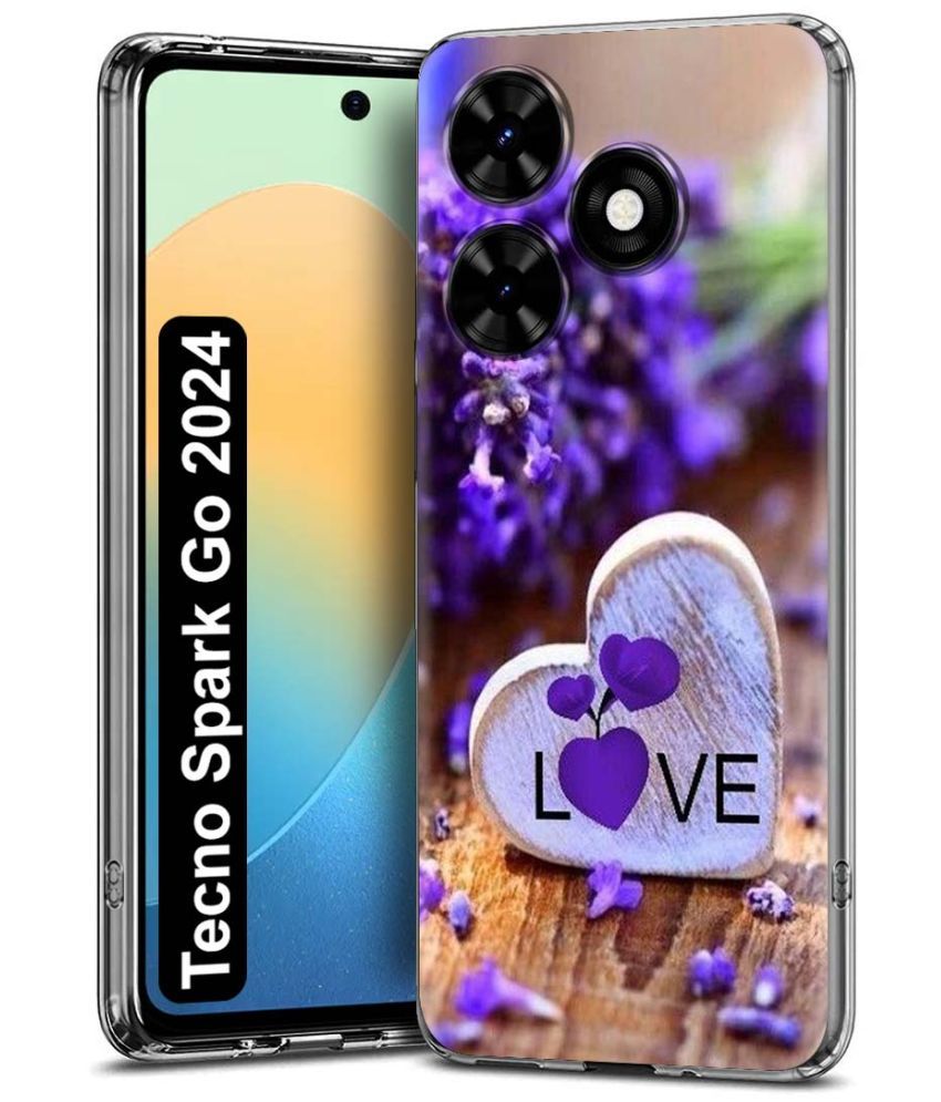     			NBOX Multicolor Printed Back Cover Silicon Compatible For Tecno Spark Go 2024 ( Pack of 1 )