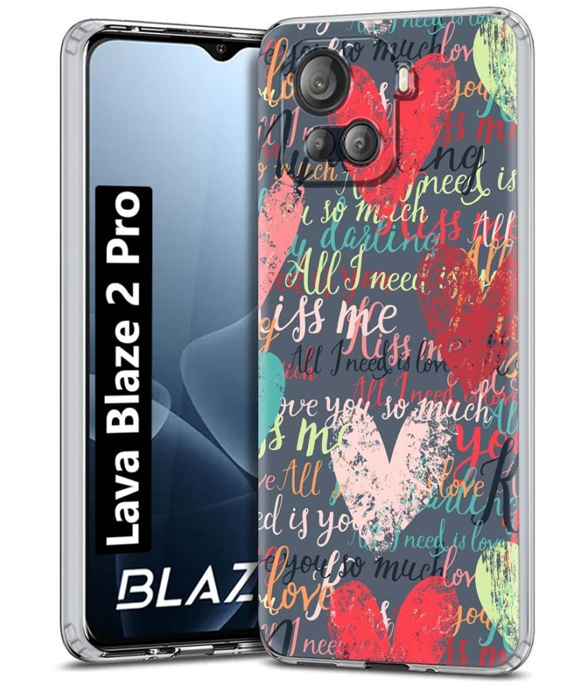     			NBOX Multicolor Printed Back Cover Silicon Compatible For Lava Blaze 2 Pro ( Pack of 1 )