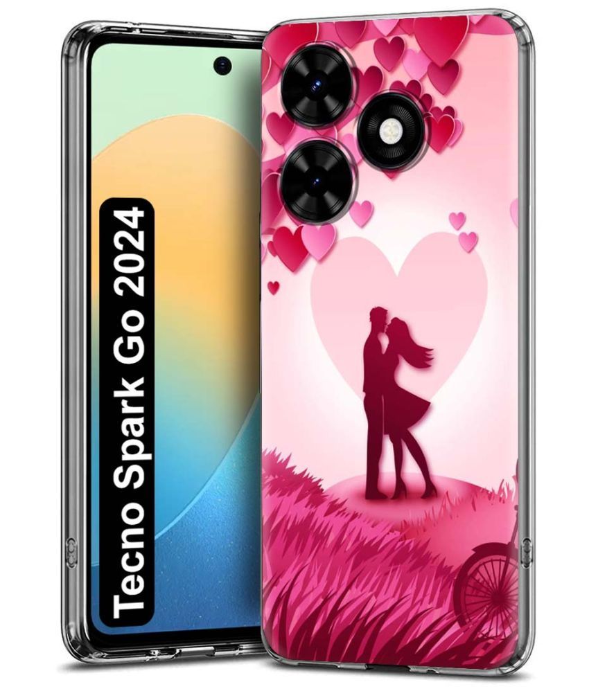     			NBOX Multicolor Printed Back Cover Silicon Compatible For Tecno Spark Go 2024 ( Pack of 1 )