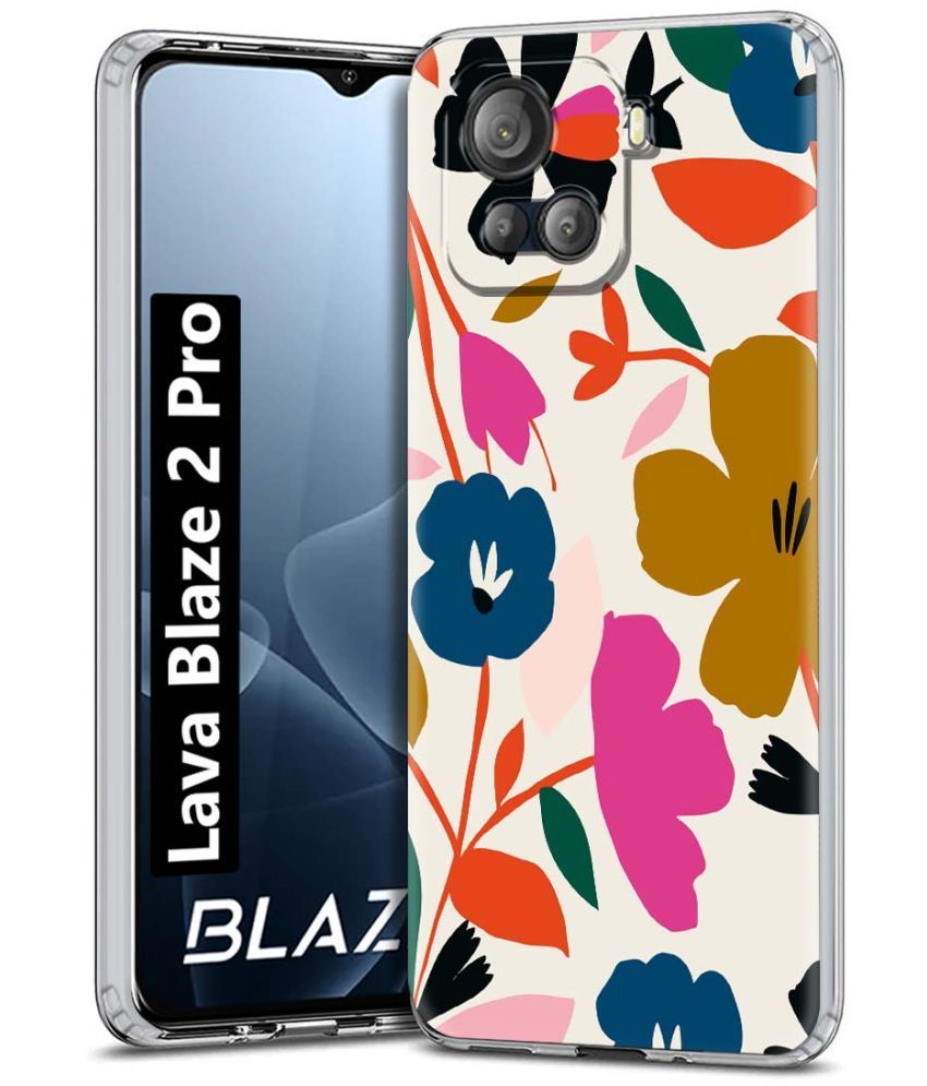     			NBOX Multicolor Printed Back Cover Silicon Compatible For Lava Blaze 2 Pro ( Pack of 1 )