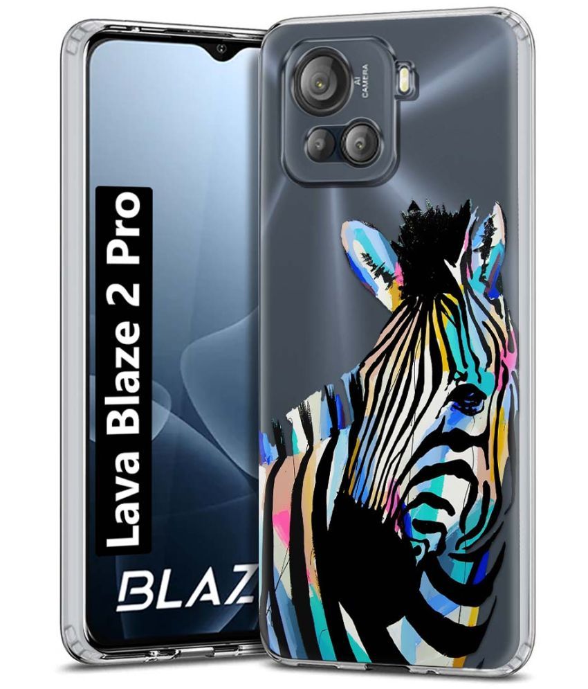     			NBOX Multicolor Printed Back Cover Silicon Compatible For Lava Blaze 2 Pro ( Pack of 1 )