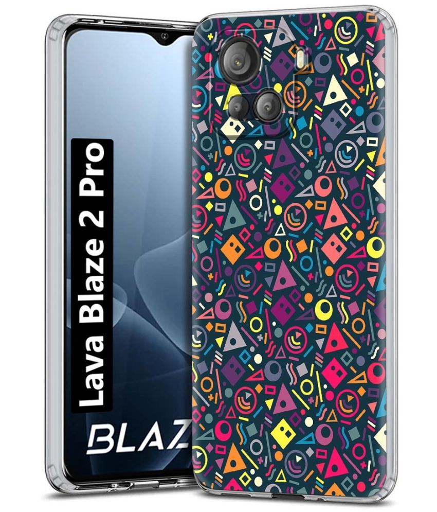     			NBOX Multicolor Printed Back Cover Silicon Compatible For Lava Blaze 2 Pro ( Pack of 1 )