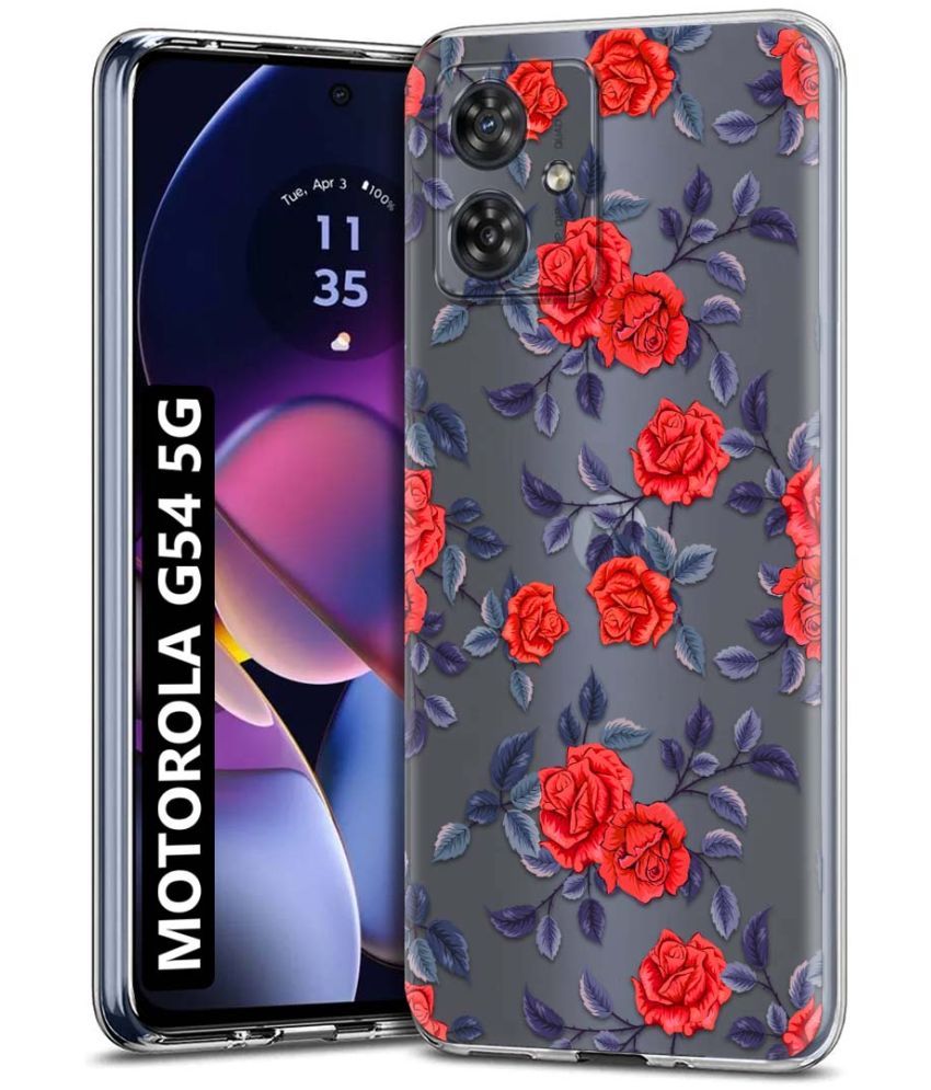     			NBOX Multicolor Printed Back Cover Silicon Compatible For Motorola G54 5G ( Pack of 1 )