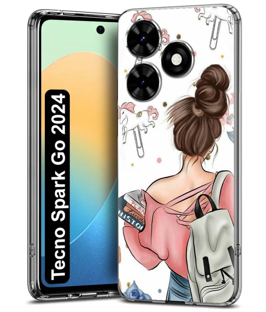     			NBOX Multicolor Printed Back Cover Silicon Compatible For Tecno Spark Go 2024 ( Pack of 1 )