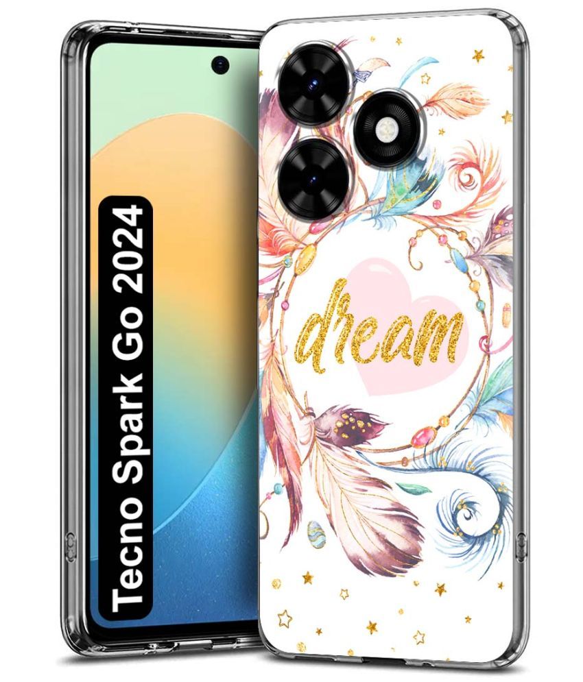     			NBOX Multicolor Printed Back Cover Silicon Compatible For Tecno Spark Go 2024 ( Pack of 1 )