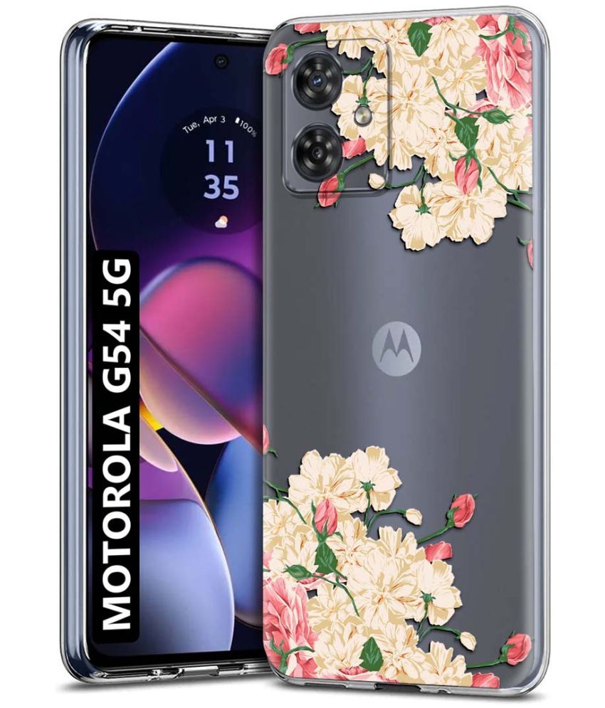     			NBOX Multicolor Printed Back Cover Silicon Compatible For Motorola G54 5G ( Pack of 1 )