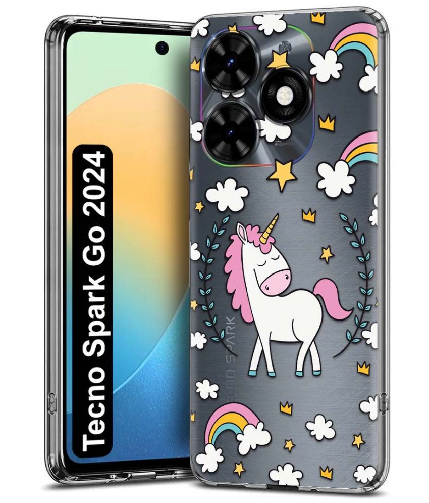     			NBOX Multicolor Printed Back Cover Silicon Compatible For Tecno Spark Go 2024 ( Pack of 1 )