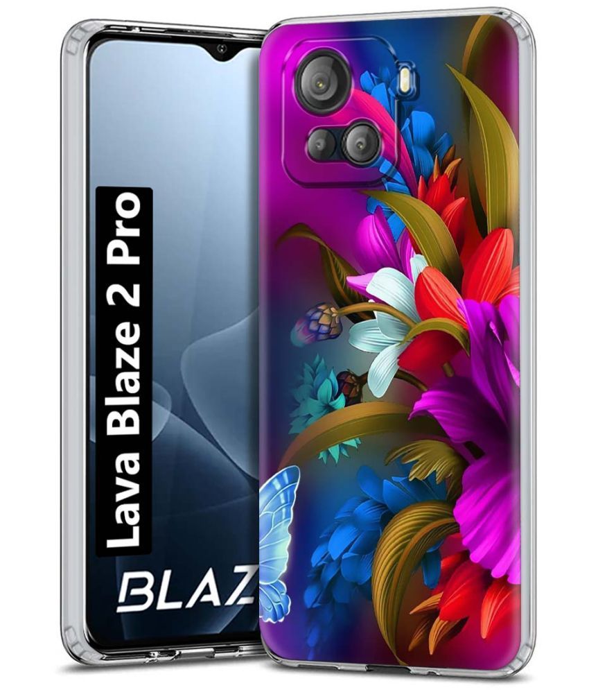     			NBOX Multicolor Printed Back Cover Silicon Compatible For Lava Blaze 2 Pro ( Pack of 1 )