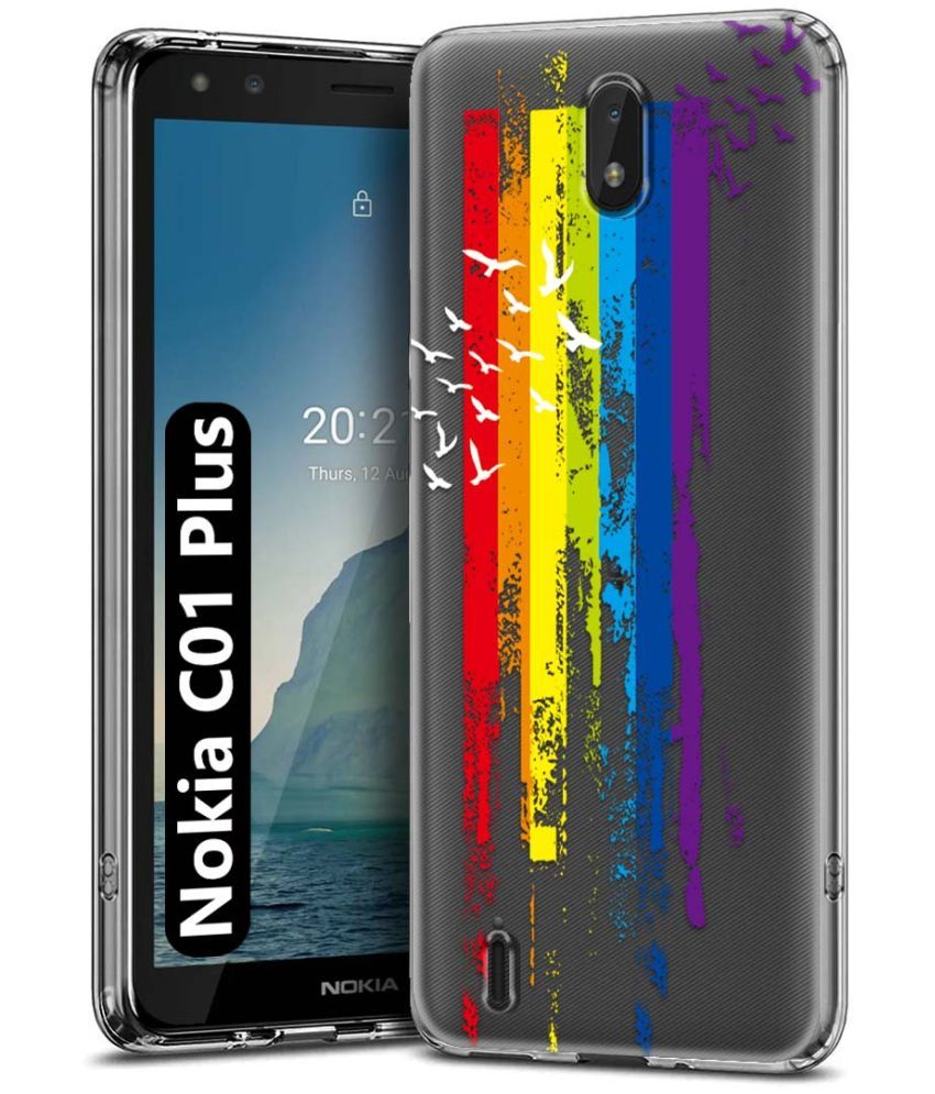     			NBOX Multicolor Printed Back Cover Silicon Compatible For Nokia C01 Plus ( Pack of 1 )