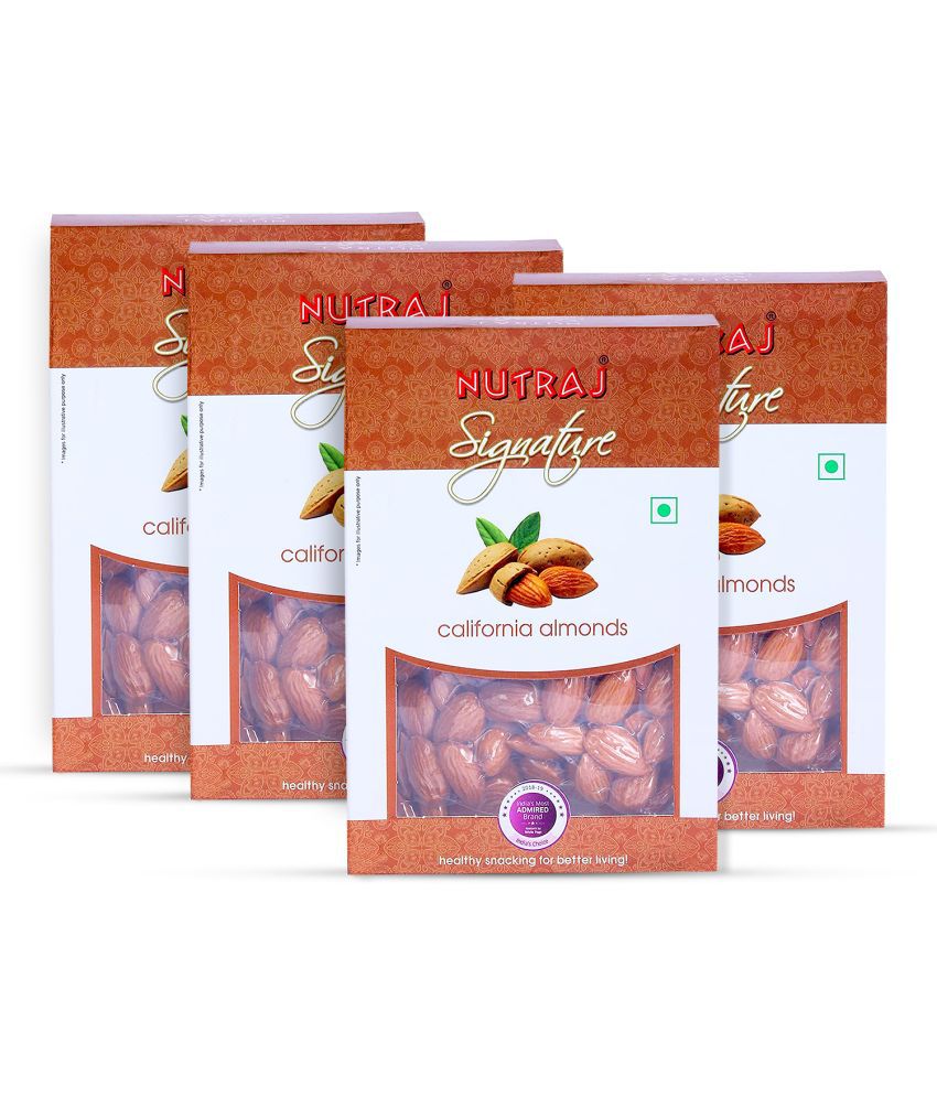     			Nutraj Almond (Badam) 200 gm Pack of 4 - Free Chestnut 100g