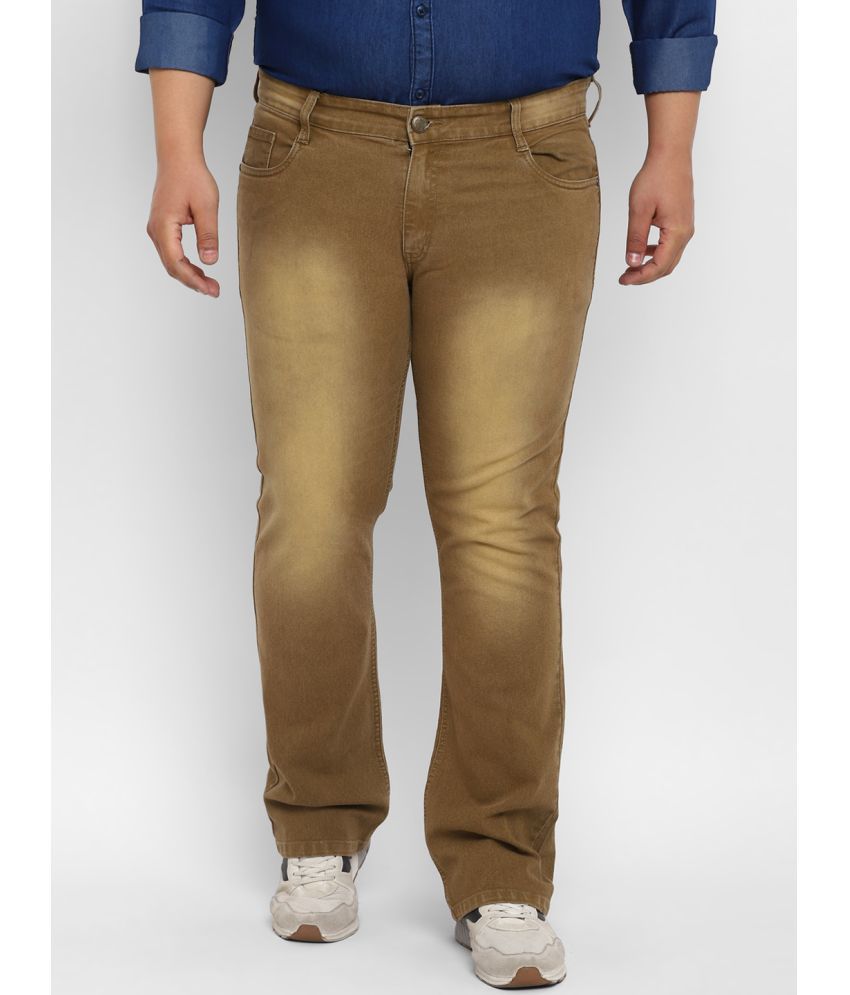     			Urbano Plus Regular Fit Bootcut Men's Jeans - Khaki ( Pack of 1 )