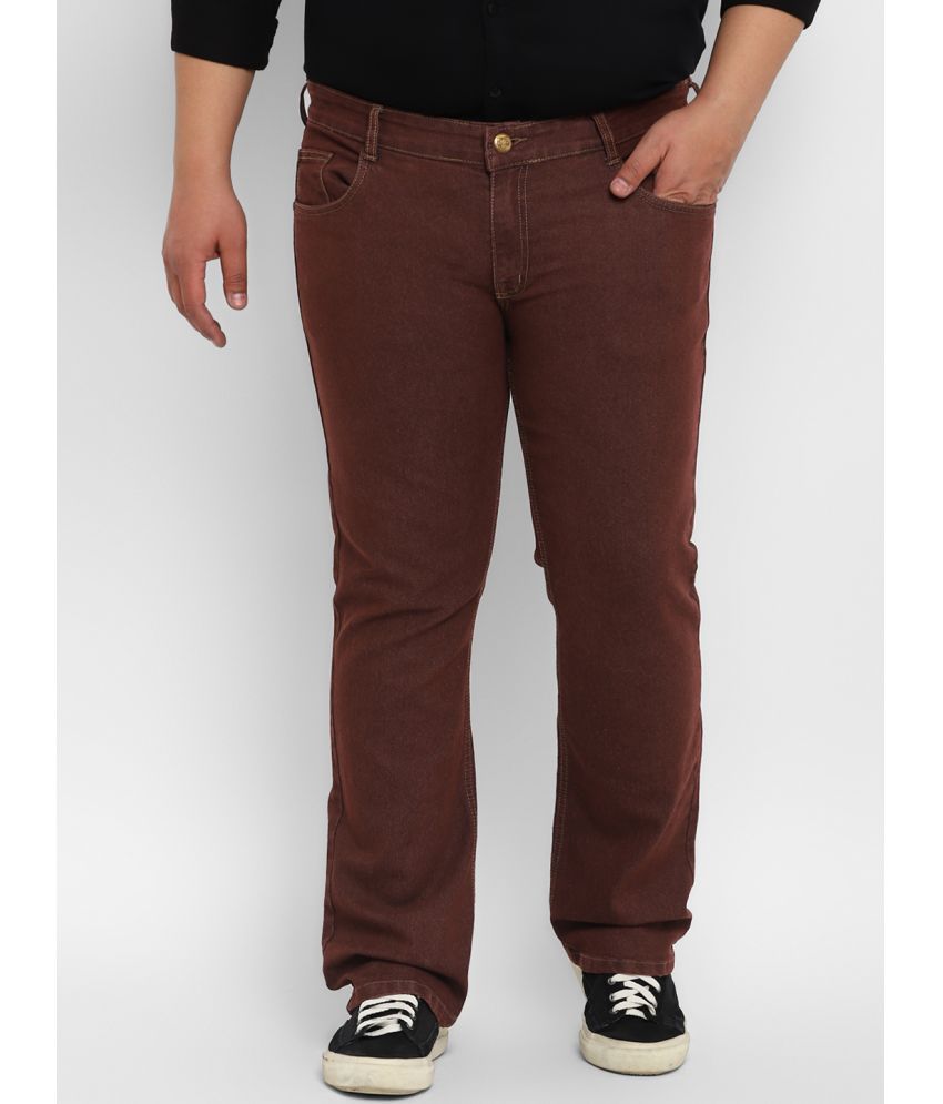     			Urbano Plus Regular Fit Bootcut Men's Jeans - Brown ( Pack of 1 )