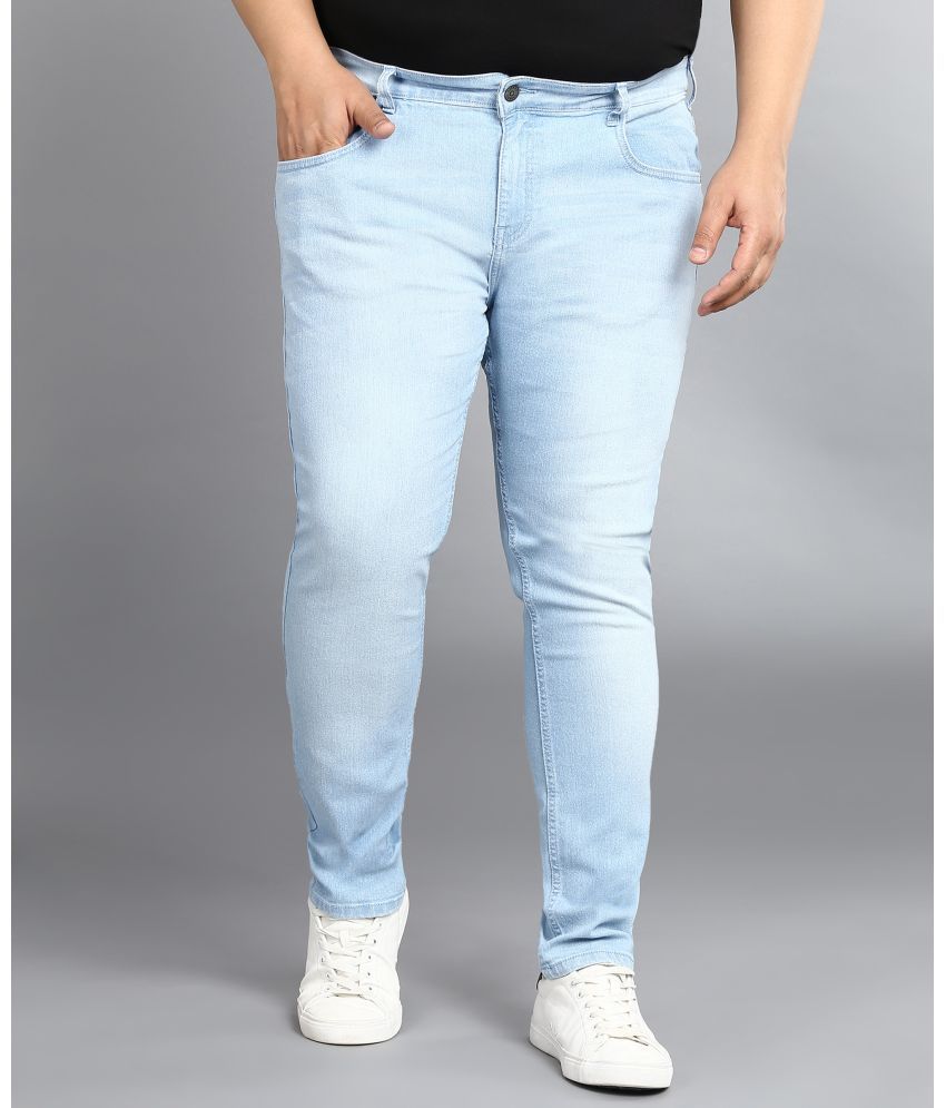     			Urbano Plus Regular Fit Washed Men's Jeans - Light Blue ( Pack of 1 )